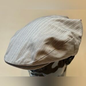 Peter Grimm Gray Pinstripe Newsboy Driving Cap NWT S/M